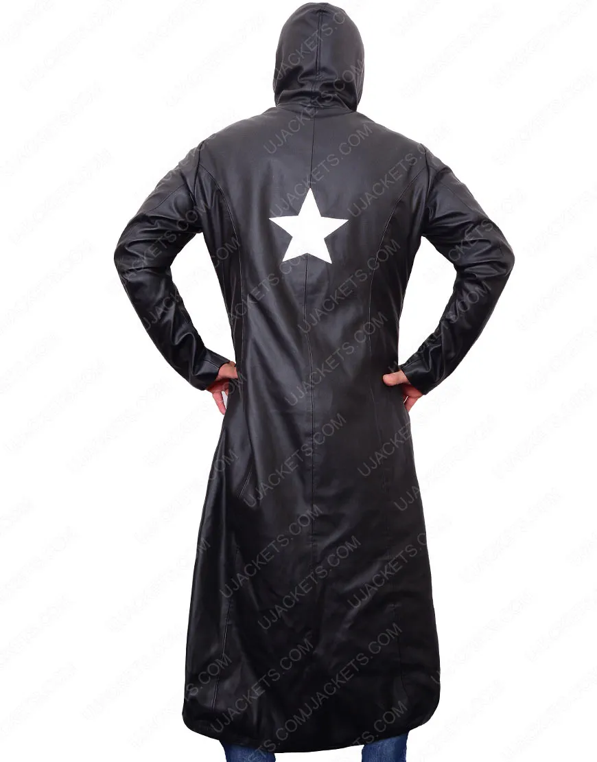 Black Rock Shooter Long Leather Coat - Ujackets